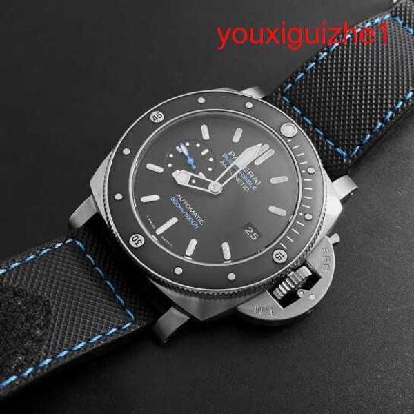 Bonito reloj Panerai Panerai Sumerable Swiss Men's Watch Mechanical Luxury Guy Sports Watch Pam01389 Black Disc de 47 mm de diámetro