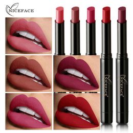 NiceFace 16 kleuren matte lipstick potlood voor lippen waterdichte langdurige voedende lippenstift tint naakt cosmetica lippenstift make-up DHL 192PCS