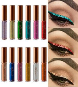 Niceface Perled Metallic Liquid paillettes Eye Dignet Diamond High Pearlescent Brown Liquid Eyeliner Tattoo Eyeliner coloré5811368