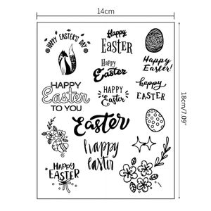 Nicefurniture Happy Easter Day Silicone Clear Seal Stamp DIY Scrapbook Scrapbook Ibs album