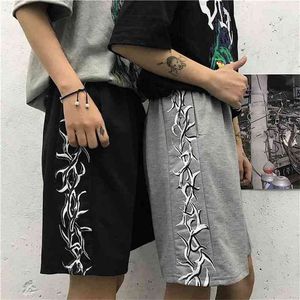NiceMix Shorts Hommes Summer Wear Hip-Hop Wild Harajuku Simple Imprimé Droit Lâche Taille Haute Casual Pantalon à cinq points 210716
