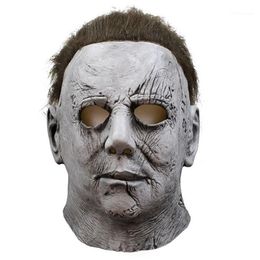 NICHAEL Myers Máscara De Halloween Máscaras De Látex Realista Máscara De Cosplay Máscaras De Miedo Mascarada Máscara Korku Maskesi Fiesta Maski1223a