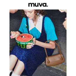 Niche Muva Design Feel Stick Bag modieuze schouder dames onderarm echt leer 2024 woon -werkverkeermodel