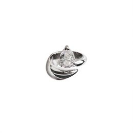 Niche Simple Alan Design Bague Femme Ins Marée Réglable Ligne Twisted Incrusté Zircon Mode Sauvage Romantique Bijoux Cadeau