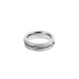 Niche titanium stalen ring licht luxe stijl prachtige metalen vervagen geen hiphop eenvoudige mode heren en dames sieraden