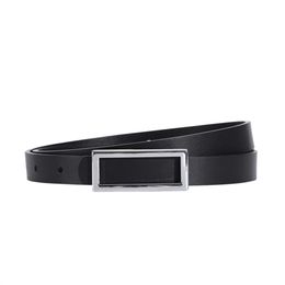 Niche pour améliorer la conception de tempérament ceinture en cuir mode ceinture en jean anti-âge couche supérieure pour femme tendance en peau de vache all-match