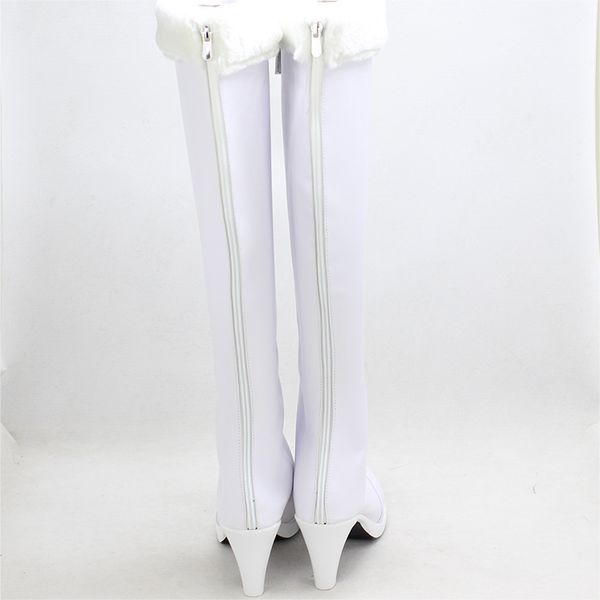 Bottes de cosplay Nico Robin Chaussures de carnaval Halloween Made White sur mesure