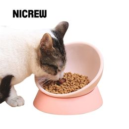 Nicrew 360 Graden Schuine Puppy Hond Kat Huisdier Eten Kom Kat Schotel Hond Kom Huisdier Steriel Servies Pet Feeding Watering Supplies Y200922