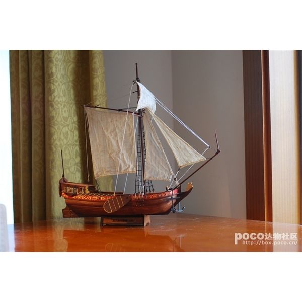 NIDALE Model Hobby kit de modelo de velero El yate real holandés 1678 Barco de madera Instrucción en inglés 220715