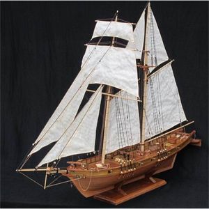 Modèle NIDALE Livraison gratuite Échelle 1/96 Classics Antique Harvey Battleship maquettes en bois HARVEY 1847 modèle de voilier en bois LJ200928