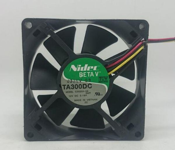 NIDEC C35254-58 12V 0.19A 8CM 80*80*25 ventilateur de refroidissement à 3 fils