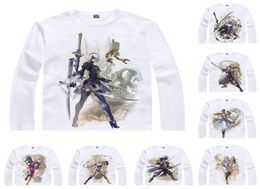 Nier Automata 2B Yorha No 2 Type B T -shirt Soulcalibur VI Soul Calibur 6 Men T -shirt Casual Vintage T -shirt Gedrukte lange mouw SH1756115