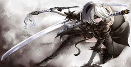 NieR Automata YoRHa No 2 Tipo B Póster con impresión de seda artística 24x36 pulgadas 60x90 cm 0167172801