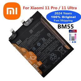 Nieuwe 100% originle xiao mi mi11 pro batterij bm55 voor xiaomi mi 11 pro / 11 ultra 5000mah telefoon baterij bateria snel schip