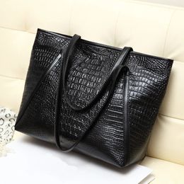 Nigedu Grain Pu Cuero Bolsos para mujeres de gran capacidad Bags Big Woman Bolss Bolsas de compras Bolsa Feminina 240329