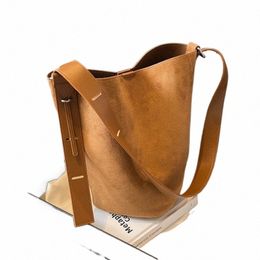 Nigedu Vrouwen Emmer Tas Mat Leer Vrouwelijke Menger Crossbody Tas Brede Band Schoudertas Voor Dame Handtas Bolsos Zwart o3Lg #