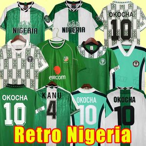 1994 1996 1998 World Retro Soccer Jerseys Cup Green Okocha Kanu Babayaro Uche 98 Classic Football Shirt 94 96 Korte mouw 2002 02