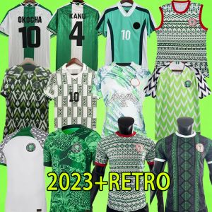 Nigeria 2023 2024 VOETBALJERSEYS 18 19 22 23 24 Nigeriaans voetbalshirt OKOCHA vest BABAYARO Fans Spelerversie Trainingspak 94 96 98 uniform 1994 1996 1998 RETRO