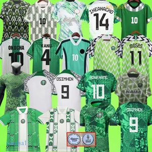 Nigeria 2024 Jerseys de fútbol Osimhen 18 19 22 23 24 Camisa de fútbol Okocha Simon Lookman IHeanacho 2018 Fans Jugador Versión 94 96 98 Uniforme de entrenamiento 1994 1996