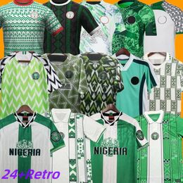 Nigeria 2024 Maillots de football OSIMHEN 19 22 23 24 Maillot de football nigérian OKOCHA OSIMHEN gilet BABAYARO 18 Fans Version 94 Uniforme d'entraînement 94 96 98 Rétro