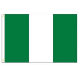 Nigeria vlaggen banner Maat 3x5FT 90150 cm met metalen ring Outdoor Vlag9894058