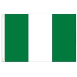 Bandera de banderas de Nigeria Tamaño 3x5FT 90150cm con ojal de metal Bandera exterior2981437