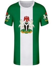 Nigeria Male Youth T-shirt DIY Numéro de nom sur mesure Tshirt Nation Flag Nigerian College Print Text PO Clothes9324651
