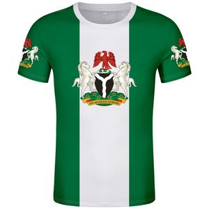 NIGERIA camiseta juvenil masculina diy gratis nombre personalizado número camiseta bandera de la nación universidad nigeriana imprimir texto foto ropa