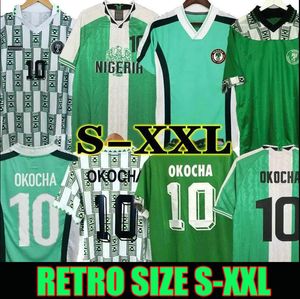 Nigeria Retro Soccer Jerseys 1994 Home Away Okocha Kanu Finidi Nwogu Futbol Kit Vintage Football JERSEY YEKINI Chemise classique 1996 1998 manches courtes
