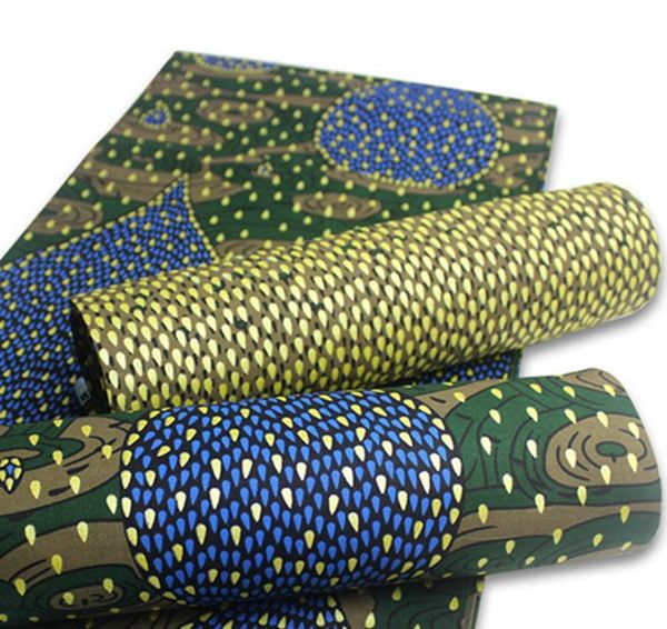 Telas de encaje nigeriano, Impresión de cera dorada africana, algodón Ankara de alta calidad, verdadera cera 2020 pagne dress8497598