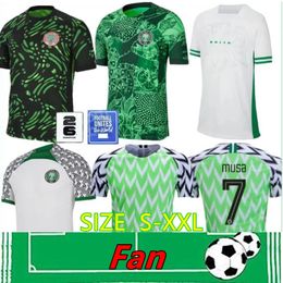 Nigerias Soccer Jersey 2024 Nouveau 2025 Team 24 25 Kit de football Men Kid Kit complet Set Home Away Men Uniforme Green 2026 Coupe du monde Rainforest Ndidi T.moffi Lookman Chukwueze