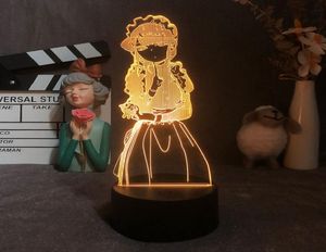 Nachtclub LED-licht Anime Fans Kids Gift 3D Bureaulamp Komi Can039t Communiceren Sfeer Decoratie Nachtlampje Bluetooth Spea7555088