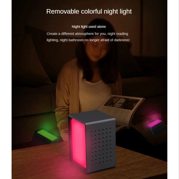 Light Night Digital Alarm Couleur LED Modification des horloges d'affichage d'humidité de température radio FM