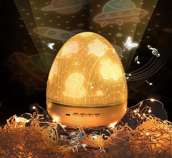 Veilleuse dinosaure coquille d'œuf projecteur rotatif lampe de bureau étoilée romantique couleurs changeantes cadeau pour enfants et fête 102539998763