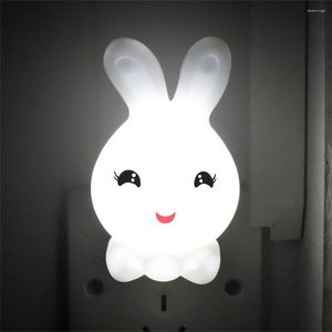 Luces nocturnas 0,4 W lámpara LED enchufable pared dibujos animados Animal luz AC110-220V UE enchufe de EE. UU. para niños dormitorio de bebé dormir