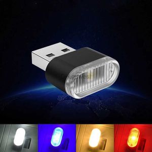 Luces nocturnas 1-5 piezas Coche Mini USB LED Luces de atmósfera Interior del coche Lámpara de neón Iluminación de emergencia Universal PC Portátil Plug Play YQ240207