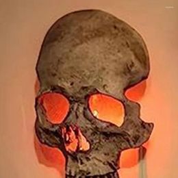 Veilleuses 1 PCS Halloween Crâne Lumière Horreur Lampe Squelette Branchez Dans Le Mur Décoratif Gothique US