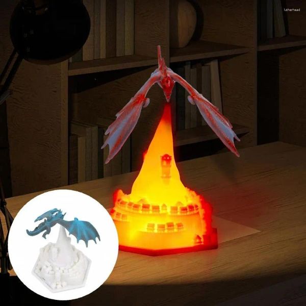 Lumières nocturnes 1 ensemble lampe de chevet utile 3D Art imprimé 2 Couleurs Lumière