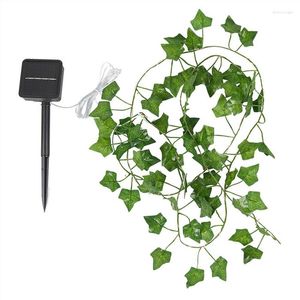 Nachtverlichting 10M 100 Lampen Solar Ivy String Kunstmatige Wijnstok Voor Bruiloft Kerst Tuin Patio Decor