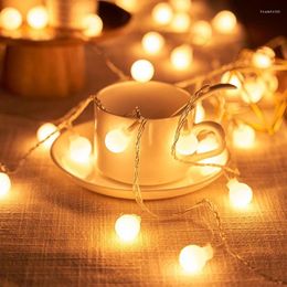 Luces nocturnas 10M bola LED cadena de luz al aire libre cadena guirnalda lámpara bombilla Hada fiesta hogar boda jardín decoración de Navidad