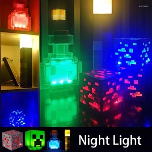 Veilleuses 11,5 pouces Brownstone Torch LED Light USB Charge Bureau Salle de jeux Chambre Décoration Lampe Enfants Cadeau d'anniversaire Jouet