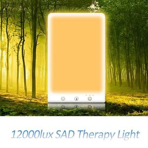 Veilleuses 12 000 Lux LED SAD Thérapie Lumière d'ambiance 3 200 K 5 500 K Lumière du jour Timming 3 modes 5 V Simulation de traitement naturel Trouble affectif saisonnier YQ240112