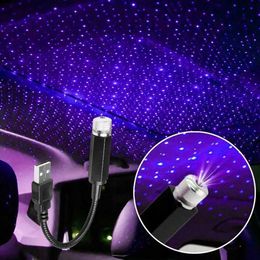 Night Lights 1Pc Mini USB voiture toit étoile lumière Projection projecteur veilleuse atmosphère galaxie lampe maison plafonnier YQ240207