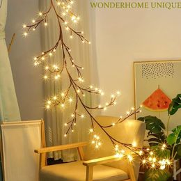 Lumières nocturnes 1pcs 96led Tree Branch Light for Walltop Wall Party Decoration Home Decoration 8 Modes USB Powered DIY Festive Vine