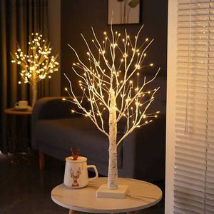 Nachtverlichting 24/144 Leds Berkenboom Licht Gloeiend Taklicht Nacht LED-licht Geschikt voor Thuis Slaapkamer Bruiloft Feest Kerstdecoratie R231110