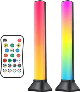 Night Lights 2 Pack RGB Color Changing Music Rhythm Light LED Ambient Lighting Barras inteligentes TV Backlight para juegos de PC Decoración