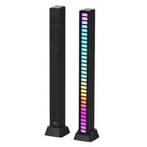 32LED RGB Light Bar, Voice Control Sync Music Rhythm, Type-C USB, TV Game Backlight, Car Desktop Ambient Lamp