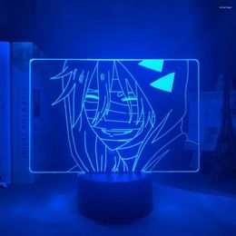 Luces nocturnas lámpara 3d Anime Angel Of Slaughter Zack Light para decoración de dormitorio niños regalo de cumpleaños Manga
