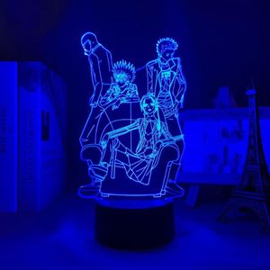 Lumières nocturnes 3d lampe anime nana pierre noire pour la décoration de chambre à coucher lumière anniversaire manga cadeau de chambre cadeau de décoration LED261n