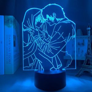 Lumières nocturnes 3d LED ANIME YONA DE L'AUTERE POUR LA CHAMBRE DÉCORD KIDS BRITHDAY Gift Manga Room Table Table Lamp302O